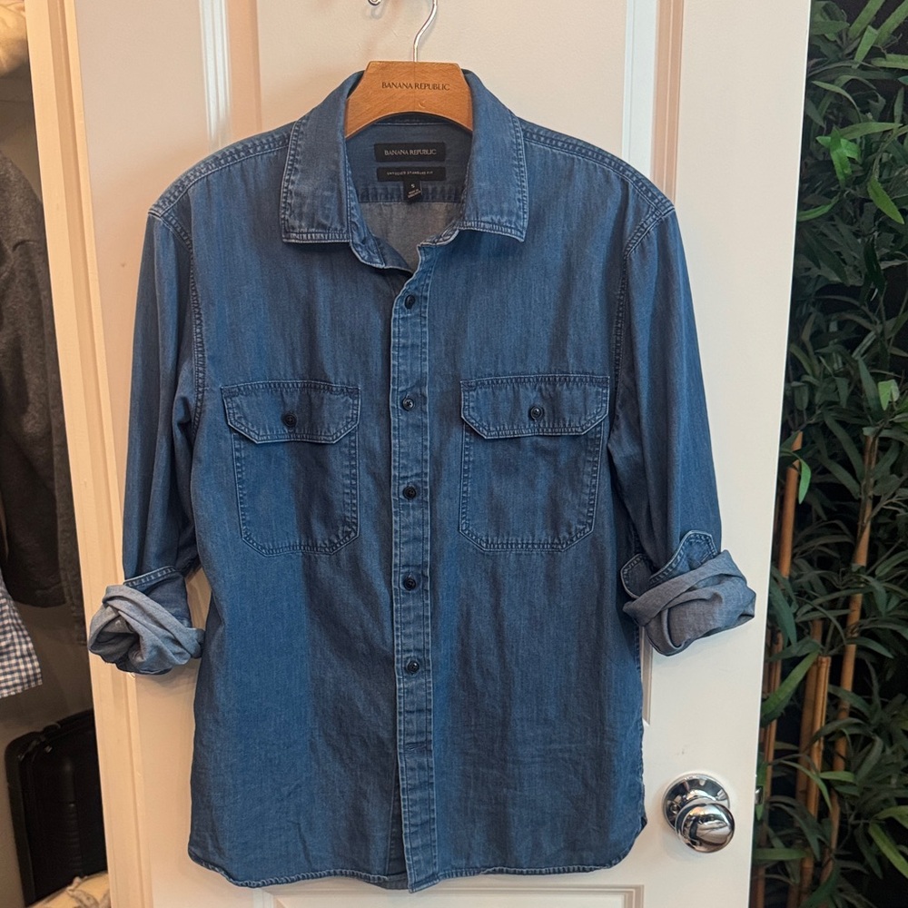 Banana Republic Indigo Button-Down Shirt